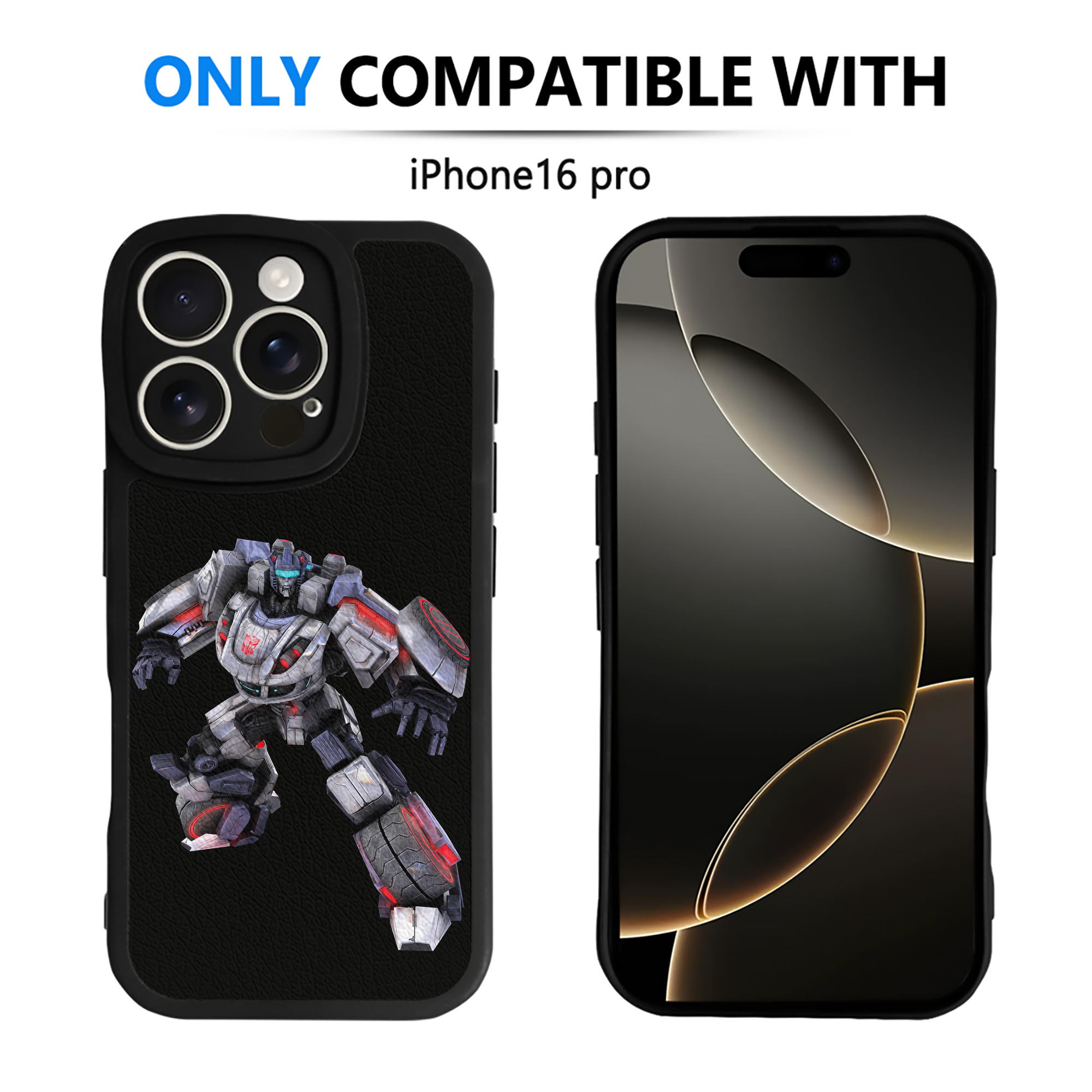 （画像用） Transformers トランスフォーマー 【iPhone 16シリーズ対応】シリコンスマホケース（レザー調） 材質：シリコン